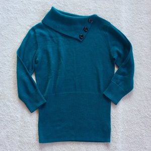 ❄️Teal Button Collar Sweater❄️